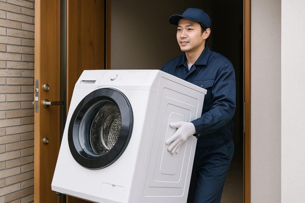 ドラム洗濯機搬出