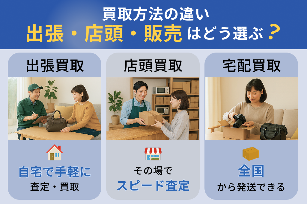 買取方法の違い