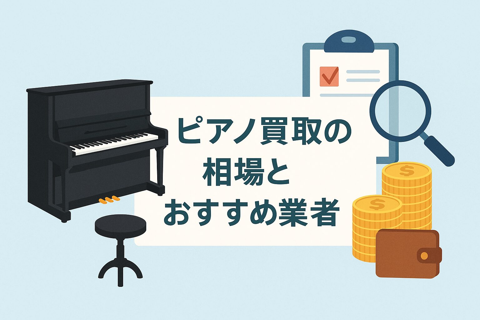ピアノ買取の相場とおすすめ業者｜高く売るコツや処分方法も解説